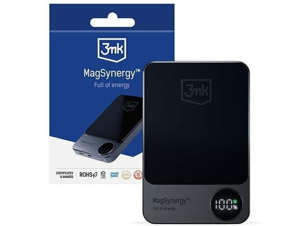 3MK MagSynergy Powerbank 10000mAh langattomalla latauksella MagSafe