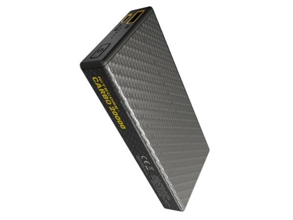Nitecore CARBO 20000, 20000 mAh, Lithium-Ion (Li-Ion), Power Delivery, 3,85 V, 38 W, Grå