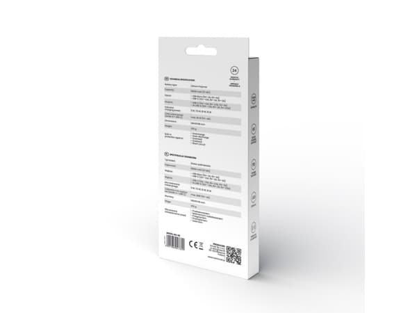 Savio powerbank BA-06 10000 mAh induktiv lading, 10000 mAh, litiumpolymer (LiPo), Hvid