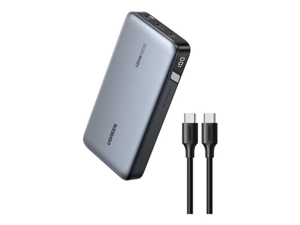Ugreen - Strømbank - for bærbar PC - 25000 mAh - 90 Wh - 145 watt - 5 A - Power Delivery 3.1, PD 3.0, PD 2.0, QC 3.0, QC 2.0, Huawei Fast Charge, AFC