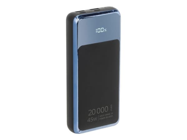 Rivacase VA1075, 20000 mAh, Lithium Polymer (LiPo), Sort, Blå