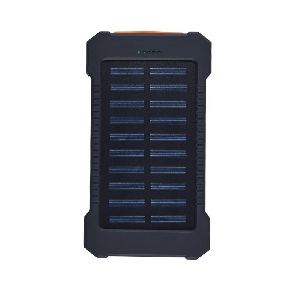 Powerbank - Solcellsdriven - Svart
