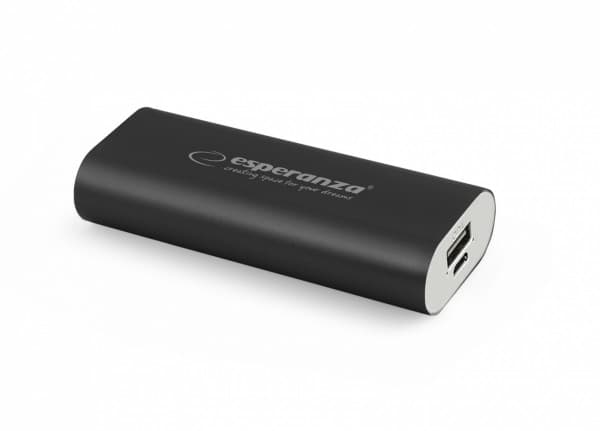 Esperanza EMP105K Hadron, Svart, Universell, Rektangel, 4400 mAh, USB, 5 V