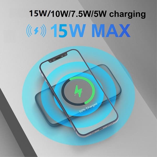 15W trådløs oplader 10000mAh Power Bank PD 20W QC 22.5W bærbar