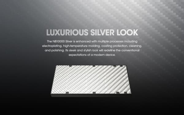 Nitecore NB10000 Silver, 10000 mAh, Lithium-Ion (Li-Ion), 3,85 V, Sølv