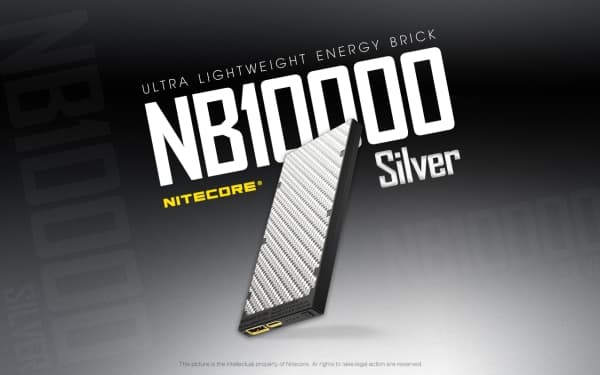 Nitecore NB10000 Silver, 10000 mAh, Lithium-Ion (Li-Ion), 3,85 V, Sølv