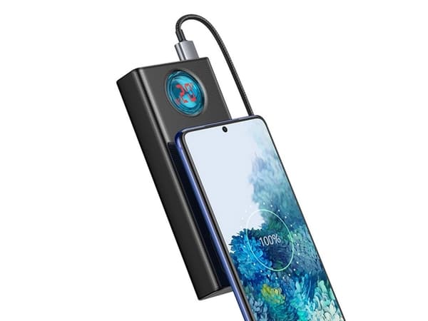 BASEUS POWERBANK AMBILIGHT 30000MAH, 4XUSB, USB-C