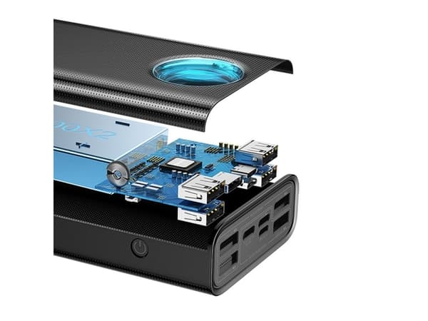 BASEUS POWERBANK AMBILIGHT 30000MAH, 4XUSB, USB-C