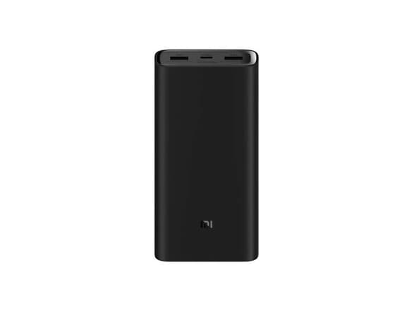 Xiaomi Mi - Strömförsörjningsbank - 20000 mAh - 74 Wh - 50 Watt - 4 A - High Power Flash - 3 utdatakontakter (USB, 24 pin USB-C) - svart
