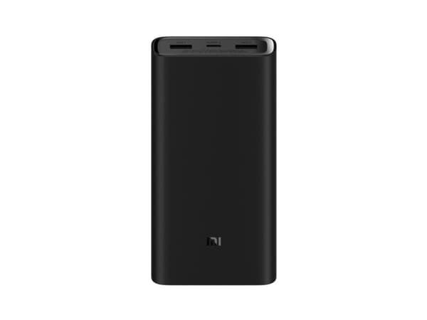 Xiaomi Mi - Strömförsörjningsbank - 20000 mAh - 74 Wh - 50 Watt - 4 A - High Power Flash - 3 utdatakontakter (USB, 24 pin USB-C) - svart