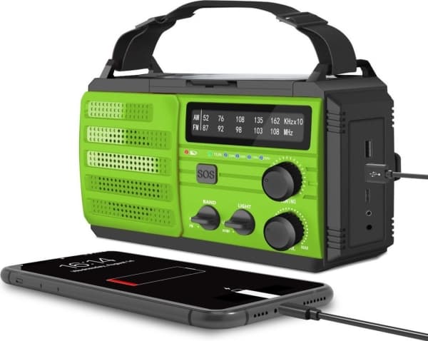 Radio Mozos MOZOS MD-091 FM/AM radio bærbar solcellebatteri strømbank