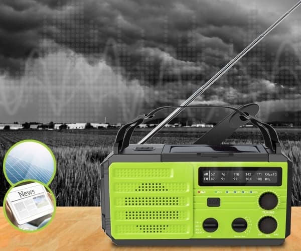 Radio Mozos MOZOS MD-091 FM/AM radio bærbar solcellebatteri strømbank