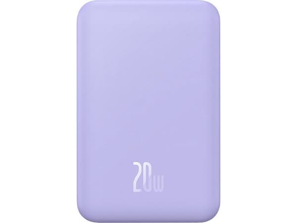 Baseus Magnetic Mini 20000mAh 20W MagSafe magnetisk kraftbank (lilla)