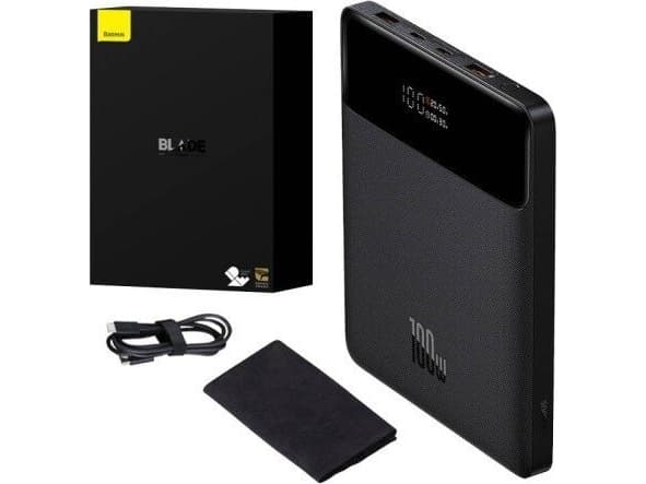 Baseus Blade Ultra-Thin, 20000 mAh, 100 W, Sort