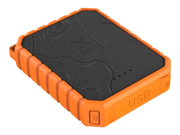 xtorm XR201 - Xtreme Series - strømbank - robust - 10400 mAh - 38.5 Wh - 20 watt - 2.4 A - PD, QC 3.0 - 3 utgangskontakter (24 pin USB-C, 4 pin USB T Sort, Oransje