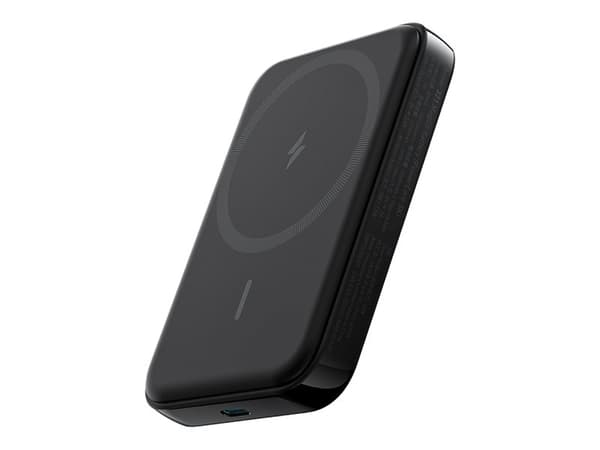 Anker MagGo PowerCore 5000 - Trådløs nødlader - magnetmontering - 5000 mAh - 7.5 watt - Fast Charge, PD - svart