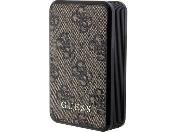 Guess Powerbank 18W GUPB10DP4GEGW 10000mAh brun/brun 4G-lærmetalllogo