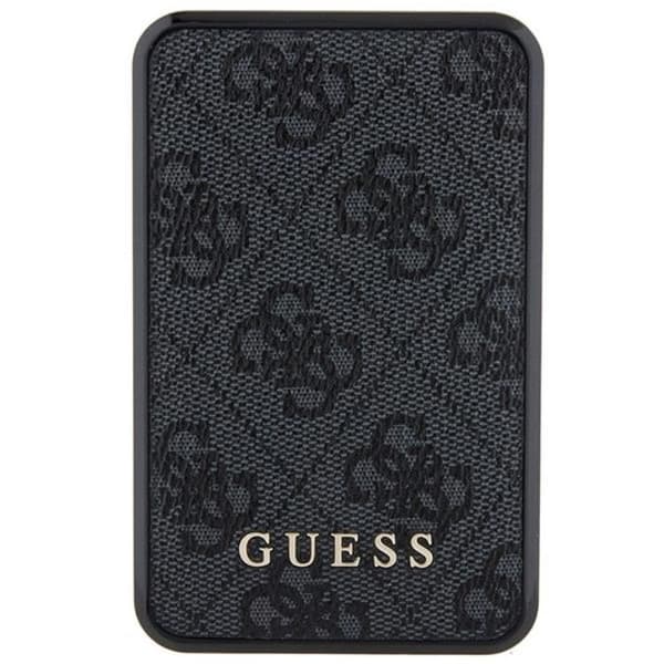 Guess Powerbank 18W 10000mAh 4G Läder Metal Logo - Svart