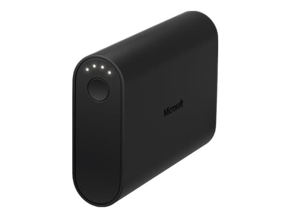 Microsoft Portable Dual Charger DC-33 - Strømbank - 9000 mAh - 2100 mA - 2 utgangskontakter (USB) - på kabel: Micro-USB - svart - for Lumia 550, 640,
