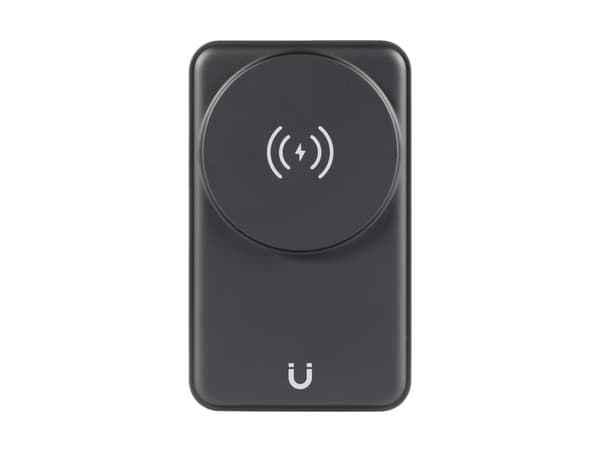DELTACO - Strømbank - 3-i-1, magnetisk - 5000 mAh - 19.25 Wh - 18 watt - 3 utgangskontakter (hodetelefonkontakt, 24 pin USB-C, trådløs lading) - svar