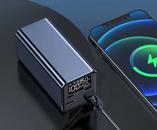 Powerbank 20000mAh 65W QC3.0 hurtiglading for telefon og bærbar PC