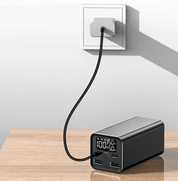Powerbank 20000mAh 65W QC3.0 hurtiglading for telefon og bærbar PC