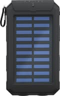 Miniatyrbillede 4 af 8: Goobay Outdoor-powerbank 8.0 (8.000 mAh) til udendørs eventyr med robust design, solcellepanel og lommelygtefunktion