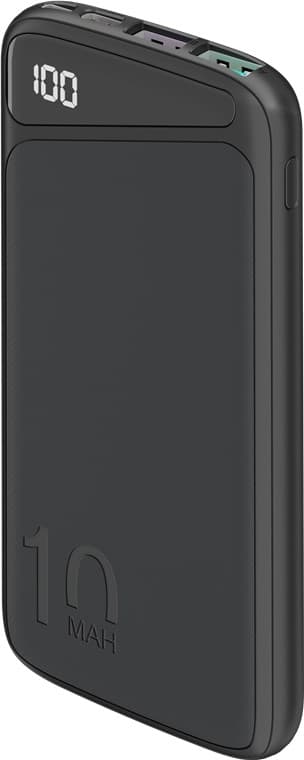 Goobay Hurtig opladning Powerbank 10.000 mAh (USB-C™ PD, QC 3.0) Kraftfuld powerbank med statusdisplay, Quick Charge-kompatibel