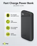 Miniatyrbilde 4 av 8: Goobay Quick Charge Powerbank 20 000 mAh (USB-C™ PD, QC 3.0) Kraftig powerbank med statusdisplay, kompatibel med Quick Charge