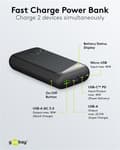 Miniatyrbilde 7 av 8: Goobay Quick Charge Powerbank 20 000 mAh (USB-C™ PD, QC 3.0) Kraftig powerbank med statusdisplay, kompatibel med Quick Charge