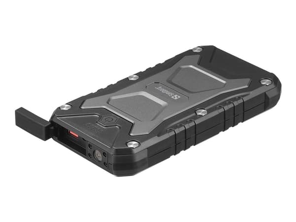 Sandberg Active Survivor - Strømbank - 10000 mAh - 37 Wh - 22.5 watt - 5 A - PD - 2 utgangskontakter (USB, 24 pin USB-C) - på kabel: USB-C