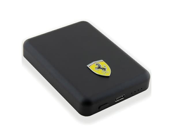Ferrari metalllogo MagSafe - Induksjon Power Bank 5000 mAh 15W MagSafe (svart)