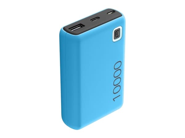 Cellularline 8018080428654, 10000 mAh, Lithium Polymer (LiPo), 12 W, Blå