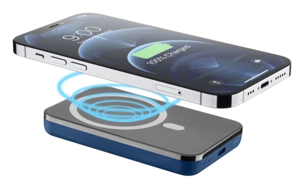Cellularline 8018080449611, 5000 mAh, Trådløs lading, Blå