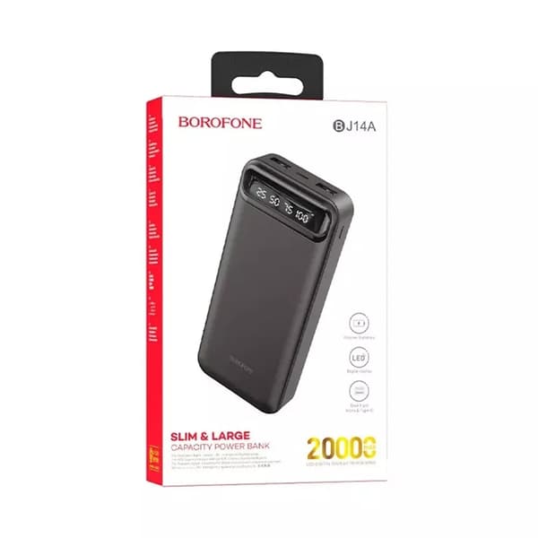 Borofone BJ14A Powerbank 20000mAh - Svart