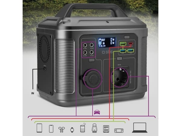 Sbs Portable 300W charging station. Sort