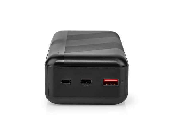 Nedis UPBK65W30000BK, 32000 mAh, Litiumpolymer (LiPo), 3,7 V, 65 W, Sort