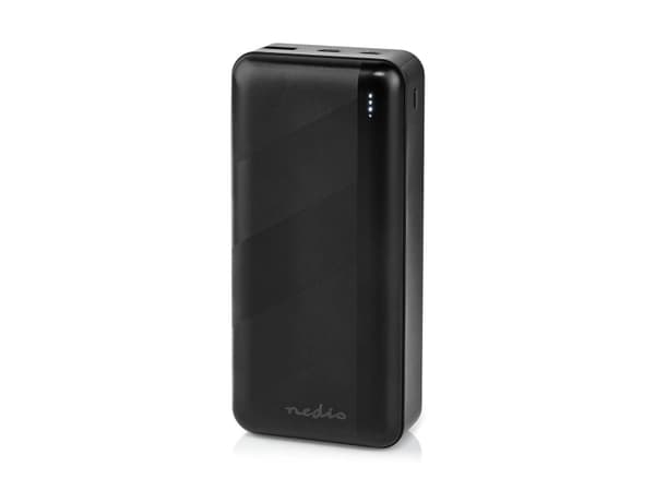 Nedis UPBK65W30000BK, 32000 mAh, Litiumpolymer (LiPo), 3,7 V, 65 W, Sort
