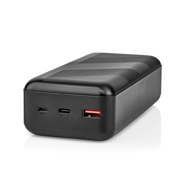 Nedis Power Bank | 32000 mAh | 2.4 / 3.0 / 3.25 A | Antall utganger: 2 | Utgangstilkobling: 1x USB-A / 1x USB-C™ | Inngangstilkobling: 1x Micro USB /