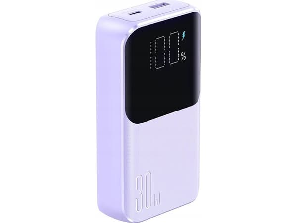 Joyroom Mini Power Bank med innebygde kabler JR-PBC07 20000 mAh 30 W - Lilla