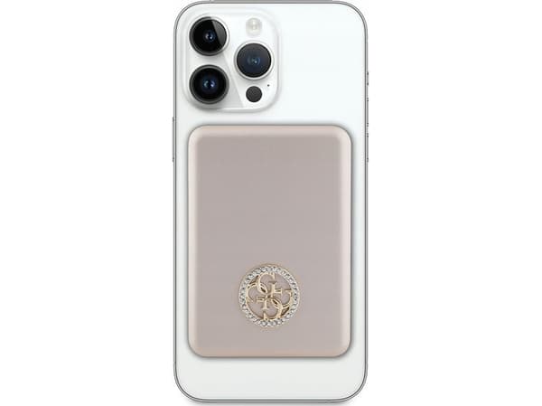 Powerbank Guess Guess Powerbank indukcyjny 15W GUPBM5AL4DMD 5000mAh złoty/gold MagSafe 4G Strassed Metal Logo