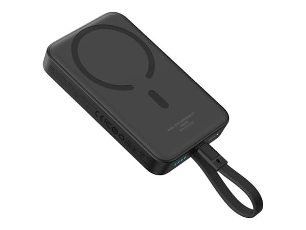 Baseus Magnetic PPCXM10T - Trådløs nødlader - Li-pol - 10000 mAh - 30 watt - 3 A - Fast Charge (magnetisk, 2 x USB-C) - svart Sort