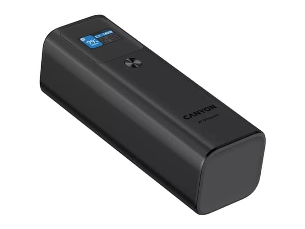 Canyon PB-2010, 27000 mAh, Power Delivery 3.1, Quick Charge 3.0, 140 W, Mørkegrå