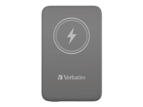 Verbatim Charge 'n' Go - Trådløs nødlader - magnetmontering - Li-pol - 10000 mAh - 20 watt - 2.4 A - Apple Fast Charge, PD 3.0, QC 3.0, Apple 2.4A, U