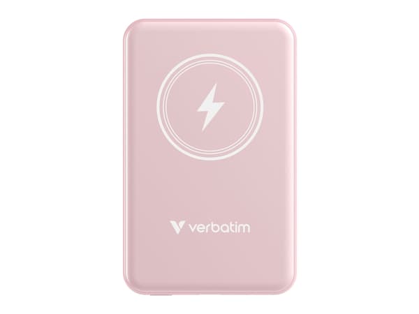 Verbatim Charge 'n' Go - Trådløs nødlader - magnetmontering - Li-pol - 5000 mAh - 20 watt - 2.4 A - Apple Fast Charge, PD 3.0, QC 3.0, Apple 2.4A, US