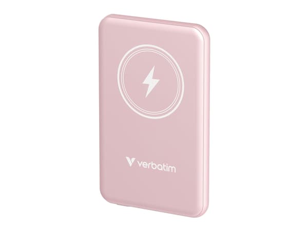 Verbatim Charge 'n' Go - Trådløs nødlader - magnetmontering - Li-pol - 5000 mAh - 20 watt - 2.4 A - Apple Fast Charge, PD 3.0, QC 3.0, Apple 2.4A, US