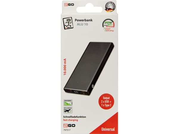 2GO 797517 Powerbank 10000 mAh Schwarz (797517)