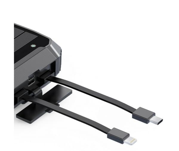 PowerNeed S20000Q, Utendørs, Lightning, Solar, USB, Trådløs lading, Sort