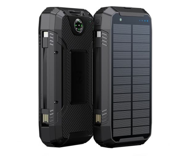 PowerNeed S20000Q, Utendørs, Lightning, Solar, USB, Trådløs lading, Sort Sort