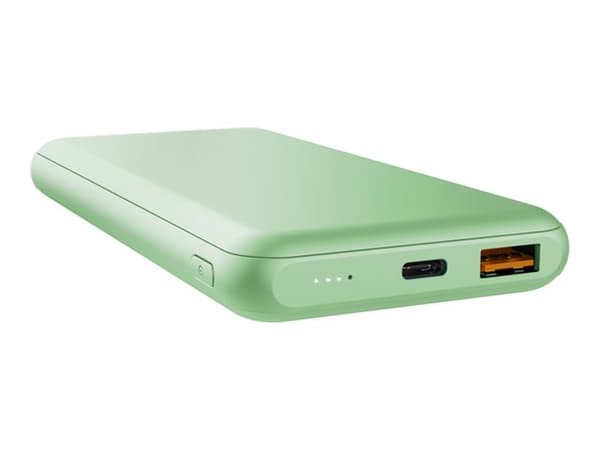 Trust Redoh - Strømbank - rask - 10000 mAh - 37 Wh - 18 watt - PD 2.0, QC 3.0 (4 pin USB Type A (QC 3.0), 2 x 24 pin USB-C (PD)) - på kabel: USB-C - Grønn